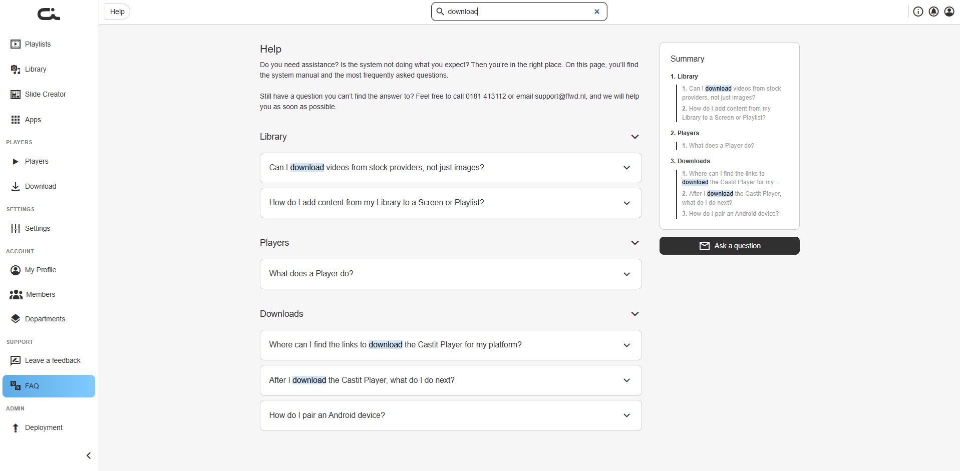 FAQ Search
